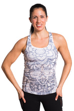 Load image into Gallery viewer, RACERBACK TANK MEDALLION BLUE